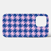 ピンク千鳥格子の+青パターン Case-Mate iPhoneケース (裏面 (横))