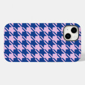 ピンク千鳥格子の+青パターン Case-Mate iPhoneケース (裏面 (横))
