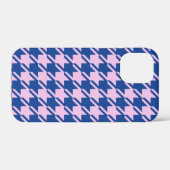ピンク千鳥格子の+青パターン Case-Mate iPhoneケース (裏面 (横))