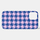 ピンク千鳥格子の+青パターン Case-Mate iPhoneケース (裏面 (横))