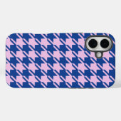 ピンク千鳥格子の+青パターン Case-Mate iPhoneケース (裏面 (横))