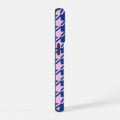 ピンク千鳥格子の+青パターン iPhoneケース (右側面)