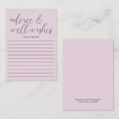 ピンク卒業アドバイスカード卒業パーティーゲーム ノートカード (正面/裏面)