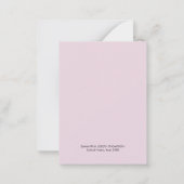 ピンク卒業アドバイスカード卒業パーティーゲーム ノートカード (裏面)