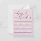 ピンク卒業アドバイスカード卒業パーティーゲーム ノートカード (正面)