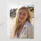 ピンク卒業招待状 – グラッドガール 招待状 (裏面)