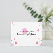 ピンク卒業祝いカード シーズンポストカード (スタンド正面)