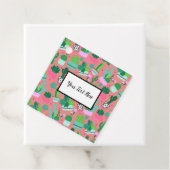 ピンク南西部サボテンのパターン誕生日パーティー フェイバータグ (インサイチュ)