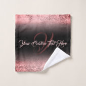 ピンク印刷スパークル効果グきらきら光るラム バスタオルセット (ウォッシュタオル)