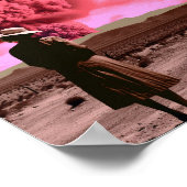 ピンク原爆煙ヴィンテージ失禁 ポスター (角)