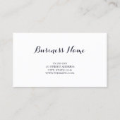 ピンク及びすみれ色のバラの花柄パターン 名刺 (裏面)