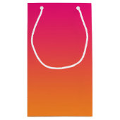 ピンク及びオレンジグラデーション スモールペーパーバッグ (裏面)