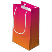 ピンク及びオレンジグラデーション スモールペーパーバッグ (裏面アングル)
