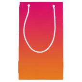 ピンク及びオレンジグラデーション スモールペーパーバッグ (正面)