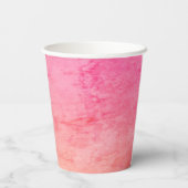 ピンク及びオレンジ色の水色幽霊ハローウィンパーティ 紙コップ (裏面)