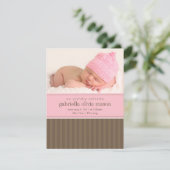 ピンク及びブラウンは|縞で飾ります 案内状 (スタンド正面)