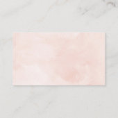 ピンク及びモモの花のおむつのラッフルのエンクロージャカード エンクロージャーカード (裏面)