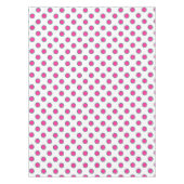 ピンク及び水の緑の円の点のテーブルクロス テーブルクロス (正面)