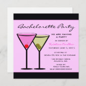 ピンク及び汚れたマルティーニ 招待状 (正面/裏面)