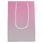 ピンク及び灰色のグラデーション ミディアムペーパーバッグ (裏面)