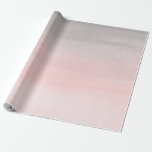 ピンク及び灰色の赤面モダンな水彩画のグラデーションな魅力 ラッピングペーパー<br><div class="desc">カスタムな包装紙</div>