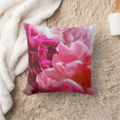 ピンク及び白いシャクヤクは枕2味方しました クッション (ブランケット)