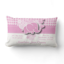 ピンク及び白い格子縞のベビー象の誕生