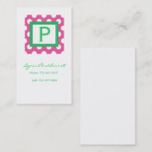 ピンク及び白い点のテレホンカード コーリングカード (正面/裏面)