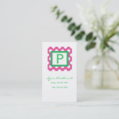 ピンク及び白い点のテレホンカード コーリングカード (スタンド正面)