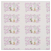 ピンク及び白い結婚式のお祝いの綿織物 ファブリック (見本)