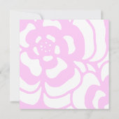ピンク及び白い花のブライダルシャワーの招待状 招待状 (裏面)