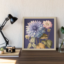 ピンク及び紫のヴィンテージフローラ