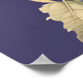 ピンク及び紫のヴィンテージフローラ ポスター (角)