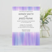 ピンク及び紫の水彩結婚式招待状 招待状 (スタンド正面)
