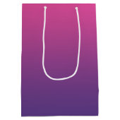 ピンク及び紫色のグラデーション ミディアムペーパーバッグ (裏面)