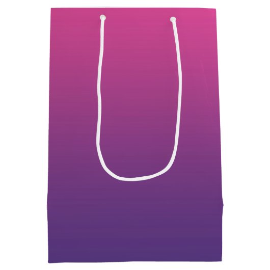ピンク及び紫色のグラデーション ミディアムペーパーバッグ (裏面)