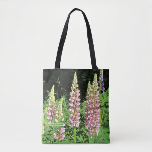 ピンク及び紫色の先住民MnのLupine トートバッグ