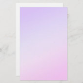 ピンク及び紫色の文房具 便箋 (正面/裏面)
