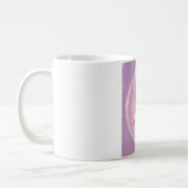ピンク及び紫色の無条件愛犬の写真のマグ コーヒーマグカップ (左)