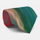 ピンク及び緑のグラデーションな首のタイ ネクタイ (ロール)