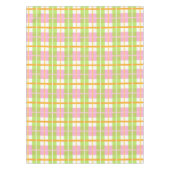ピンク及び緑の格子縞の綿のテーブルクロス52" x70 " テーブルクロス (正面)