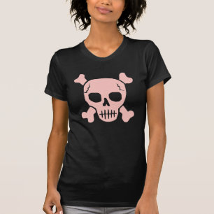 ピンク及び茶色のスカルのTシャツ Tシャツ