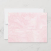 ピンク及び金ゴールドのベビーはサンキューカードを振りかけます サンキューカード (裏面)