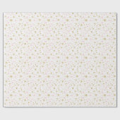 ピンク及び金ゴールドの冬の雪片のONEderlandのシャワー ラッピングペーパー (フラット)