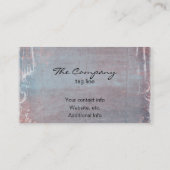 ピンク及び青い名刺のロココ様式の孔雀 名刺 (裏面)