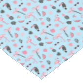 ピンク及び青い夏の熱帯パターン テーブルクロス (アングル)