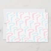 ピンク及び青い性はベビーシャワーのパーティーを明らかにします 招待状 (裏面)