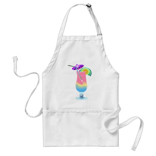 ピンク及び青い熱帯飲み物 スタンダードエプロン (正面)