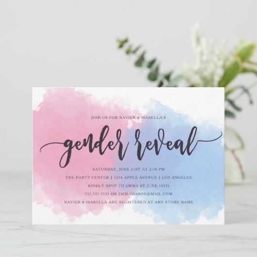 ピンク及び青い霧の性は招待状を明らかにします 招待状 (スタンド正面)