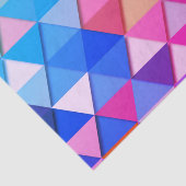 ピンク及び青く幾何学的な三角形 薄葉紙 (詳細)